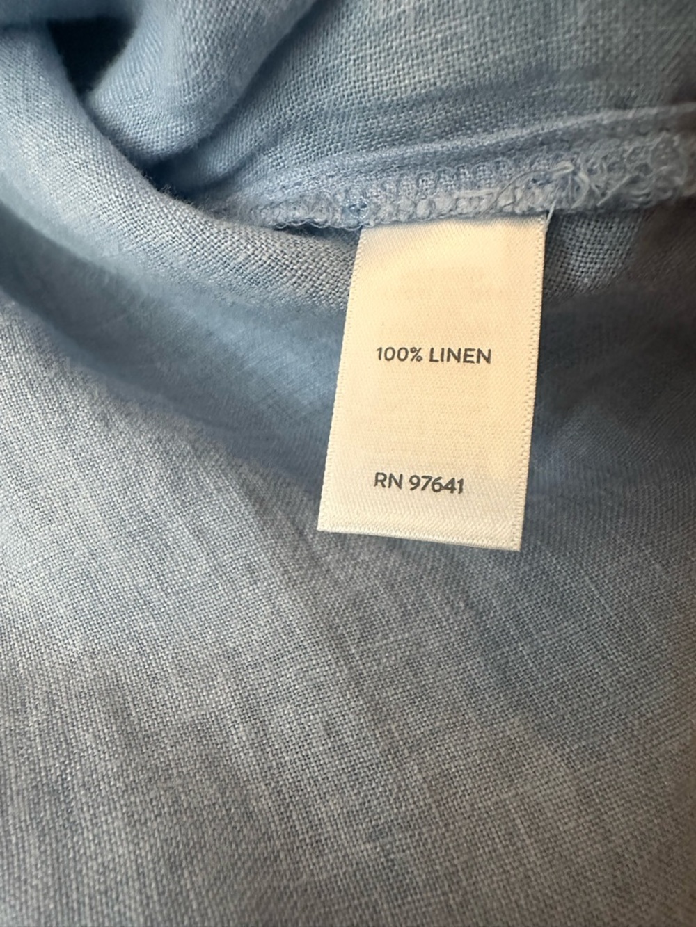 NWT J. Jill 100% Linen Blue Button Down Shirt Relaxed Fit Size Large Tall - Picture 11 of 11